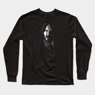 Keanu Reeves greyscale Long Sleeve T-Shirt